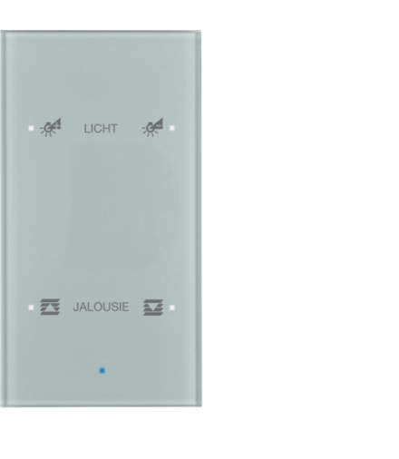 KNX TS Sensor dotykowy 2-krotny konfigurowalny, szkło, alu