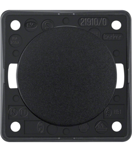 Integro Flow Łącznik klawiszowy przyciskowy, zwierny, czarny, połysk Berker 936712510