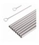 Metalowe słomki kpl 10 el. silver ATL AG371A