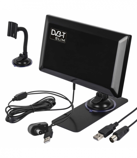 Antena aktywna pokojowa DVB-T/T2 HEVC Maclean Slim MCTV-948 Maclean CEN-70623