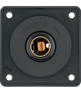 Integro Flow Gniazdo zasilające 12 V, samochodowe, mechanizm, czarny, mat Berker 9451705