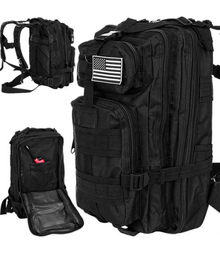 Plecak turystyczny czarny mały 23089 TRIZAND 00023089