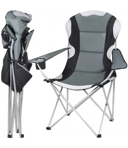 Krzesło wędkarskie czarno-szare 23674 TRIZAND 00023674