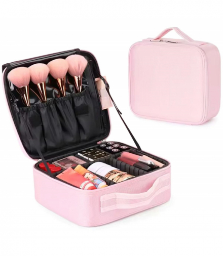 Kosmetyczka turystyczna kuferek różowa ATL AG905A