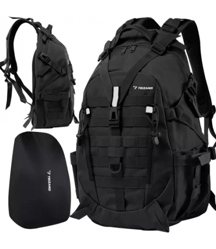 Plecak militarny turystyczny czarny Trizand 20534 00020534