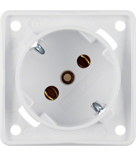 Integro Flow Gniazdo SCHUKO 45°, mechanizm, biały, mat Berker 841852522