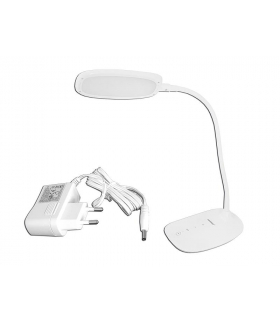 Lampka biurkowa 48-LED 6W sterowanie dotykowe 3 barwy światła 2700K/4000K/7000K, biała. LXTS1804B