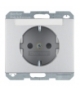 K.5 Gniazdo SCHUKO z polem opisowym, alu Berker 47387003