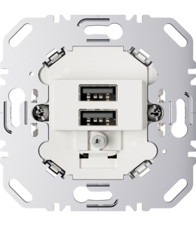 one.platform Mechanizm gniazda USB ładowania 3.0 A 230 V, biały, mat Berker 260209