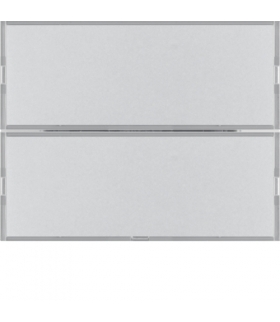KNX e/s K.x Przycisk 2-kr z polem opis., diod. LED RGB i czuj. temp., alu