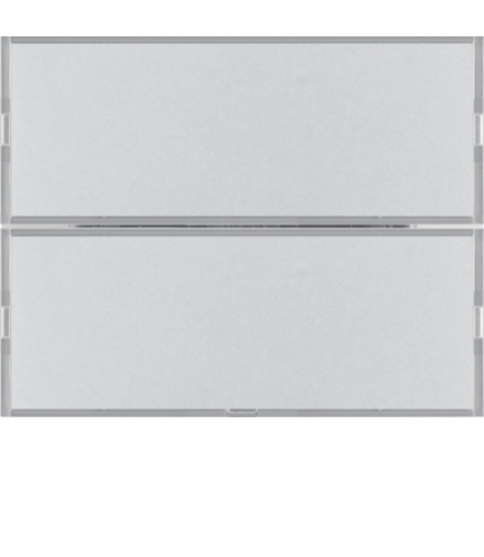 KNX e/s K.x Przycisk 2-kr z polem opis., diod. LED RGB i czuj. temp., alu