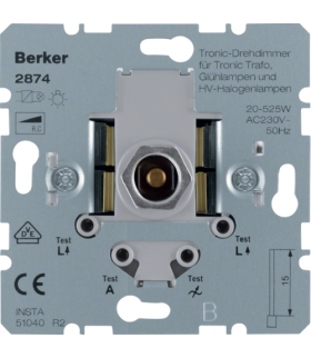 one.platform Ściemniacz obrotowy Tronic® z płynną regulacją 20-525 W, mechanizm Berker 2874