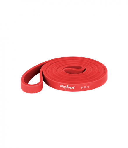 Guma do ćwiczeń lateksowa, Power Band PL-2, czerwona 6-14 kg REBEL ACTIVE Rebel LEC-RBA-3000-2