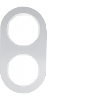 R.classic Ramka 2-krotna, aluminium/biały Berker 10122074