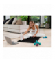 Mata gimnastyczna do ćwiczeń joga, pilates, fitness, 183x61cm, grubość 6mm, materiał TPE, czarna, REBEL ACTIVE Rebel LEC-RBA-3152-BK