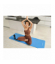 Mata gimnastyczna do ćwiczeń joga, pilates, fitness, 183x61cm, grubość 6mm, materiał TPE, niebieska, REBEL ACTIVE Rebel LEC-RBA-3152-BL