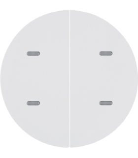 KNX e/s R.x/Serie 1930 Przycisk 2-kr z diod. LED RGB i czuj. temp., biały, poł.