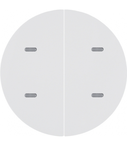 KNX e/s R.x/Serie 1930 Przycisk 2-kr z diod. LED RGB i czuj. temp., biały, poł.