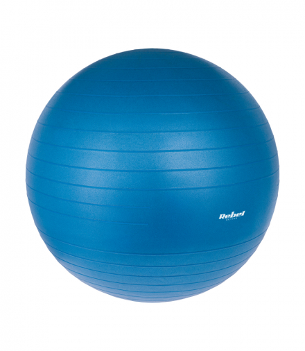 Piłka gimnastyczna rehabilitacyjna 65cm z pompką ręczną, kolor niebieski , REBEL ACTIVE Rebel LEC-RBA-3101-BL