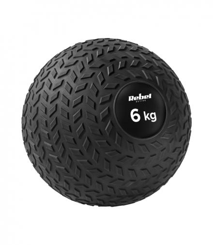 Mała piłka lekarska do ćwiczeń rehabilitacyjna Slam Ball 23cm 6kg, REBEL ACTIVE Rebel LEC-RBA-3108-6