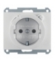 K.5 Gniazdo SCHUKO z wyłącznikiem róznicowo prądowym, alu Berker 47087003