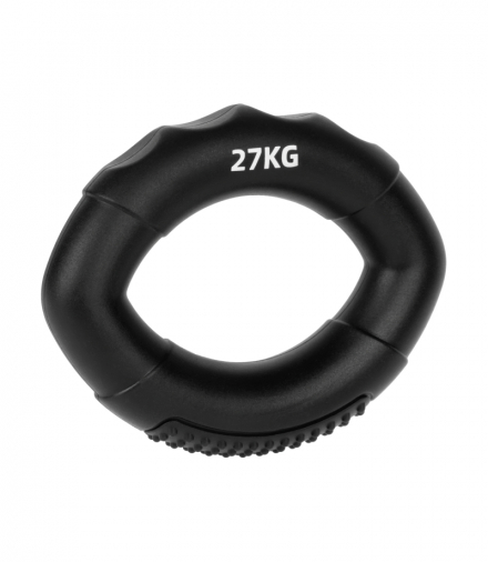 Silikonowy ściskacz do rehabilitacji rąk, 0 - 27 kg , czarny , REBEL ACTIVE Rebel LEC-RBA-2501-BK