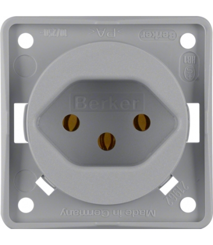 Integro Flow Gniazdo z uziemieniem "Szwajcaria" typ 13, szary, mat Berker 962492506