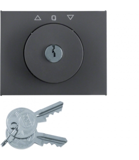 K.1 Płytka czołowa z kluczykiem do łącznika żaluzjowego obrotowego, antracyt mat, lakierowany Berker 10797106