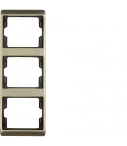 Arsys Ramka 3-krotna pionowa, jasny brąz, metal Berker 13340001