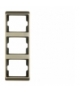 Arsys Ramka 3-krotna pionowa, jasny brąz, metal Berker 13340001