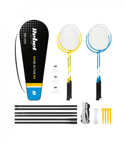 Zestaw do badmintona z siatką, REBEL ACTIVE Rebel LEC-RBA-4104