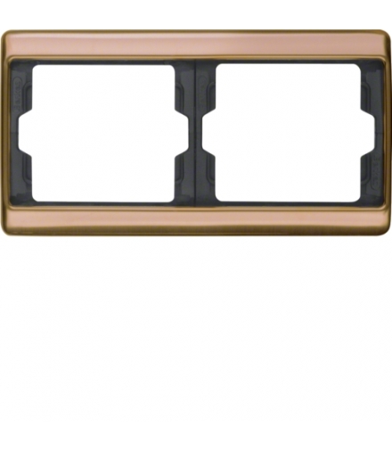 Arsys Ramka 2-krotna pozioma, Miedź, metal Kupfer Med Berker 13630007
