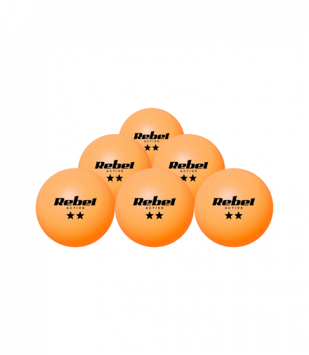 Zestaw piłeczek do tenisa stołowego * * , materiał ABS, 6 szt, REBEL ACTIVE Rebel LEC-RBA-4008