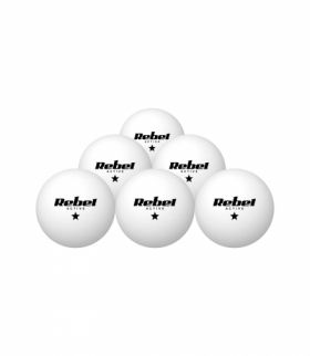 Zestaw piłeczek do tenisa stołowego, materiał PP, 6 szt, REBEL ACTIVE Rebel LEC-RBA-4006