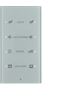 KNX TS Sensor dotykowy 4-krotny konfigurowalny, szkło, alu