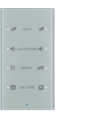 KNX TS Sensor dotykowy 4-krotny konfigurowalny, szkło, alu