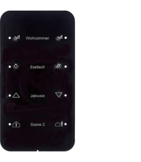 R.1 Sensor dotykowy 4-krotny konfigurowalny, szkło, czarny