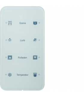 R.1 Sensor dotykowy 4-krotny konfigurowalny, szkło, biały