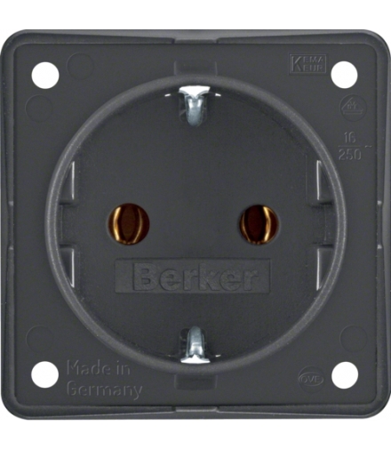 Integro Flow Gniazdo SCHUKO, antracyt, mat Berker 947782505