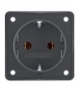 Integro Flow Gniazdo SCHUKO, antracyt, mat Berker 947782505