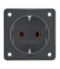 Integro Flow Gniazdo SCHUKO, antracyt, mat Berker 947782505