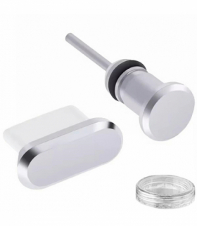 Zaślepka przeciw kurzowi usb-c 2szt silver ATL DA23A