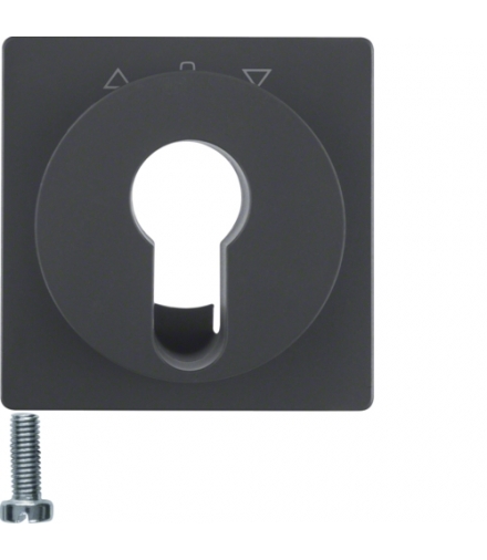 Q.x Płytka czołowa do łącznika żaluzjowego na klucz, antracyt aksamit, lakierowany Berker 15066086