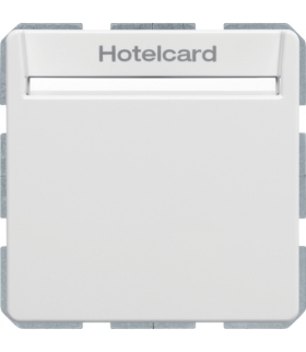 Q.x Łącznik przekaźnikowy na kartę hotelową, biały, aksamit Berker 16406099