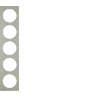 R.3 Ramka 5-krotna, stal szlachetna/biały Berker 10152214
