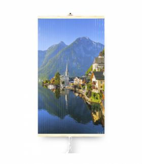 Grzejnik na podczerwień giętki panel grzewczy 430W TRIO wzór 13 wioska, wymiary 100x57cm z regulatorem TRIO CEN-71123