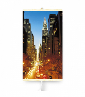 Grzejnik na podczerwień giętki panel grzewczy 430W TRIO wzór 2 manhattan, wymiary 100x57cm z regulatorem TRIO CEN-70150