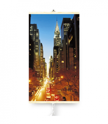 Grzejnik na podczerwień giętki panel grzewczy 430W TRIO wzór 2 manhattan, wymiary 100x57cm z regulatorem TRIO CEN-70150
