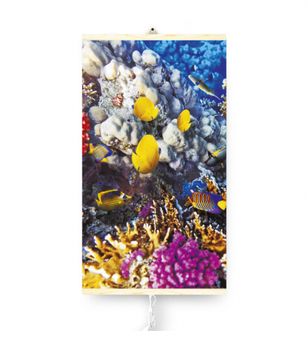 Grzejnik na podczerwień giętki panel grzewczy 430W TRIO wzór 6 rafa koralowa, wymiary 100x57cm z regulatorem TRIO CEN-70153