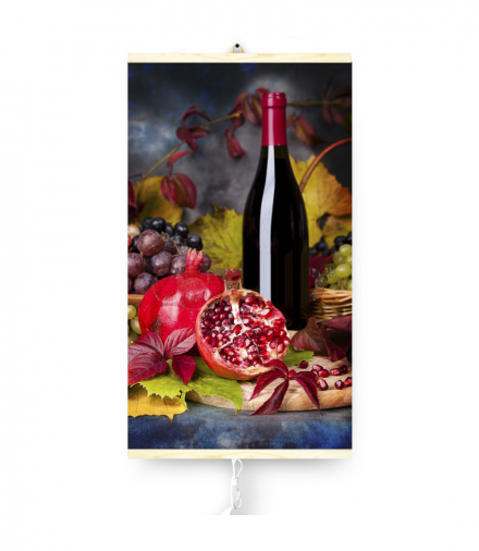 Grzejnik na podczerwień giętki panel grzewczy 430W TRIO wzór 8 wino, wymiary 100x57cm z regulatorem TRIO CEN-70155